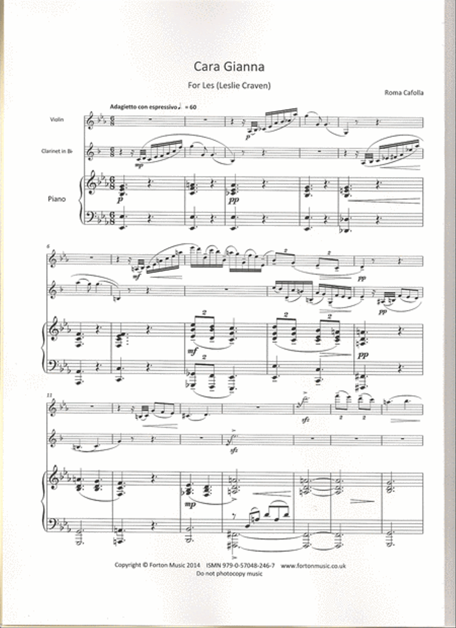 Cara Gianna Trio Cara Gianna Trio Clarinet scores gallery preview page 2