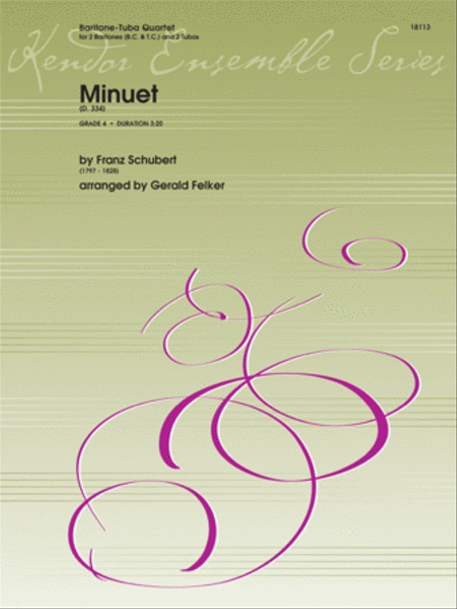 Minuet (D. 334) Euphonium Quartet scores gallery preview page 1