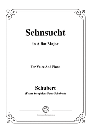 Schubert-Sehnsucht,D.52,in A flat Major,for voice and piano