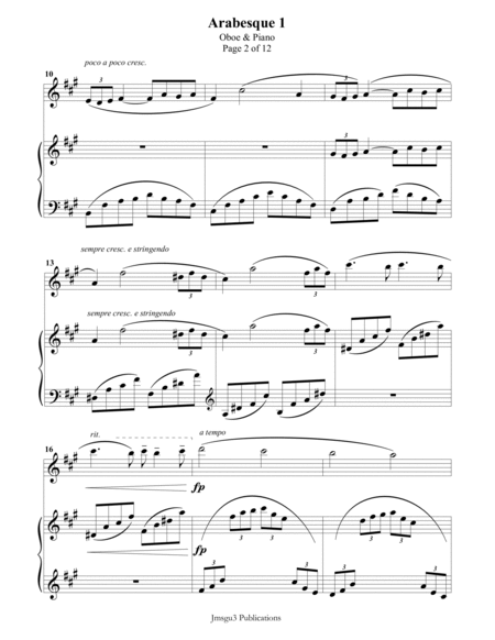 Debussy: Arabesque 1 for Oboe & Piano image number null