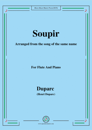 Book cover for Duparc-Élégie,for Flute and Piano