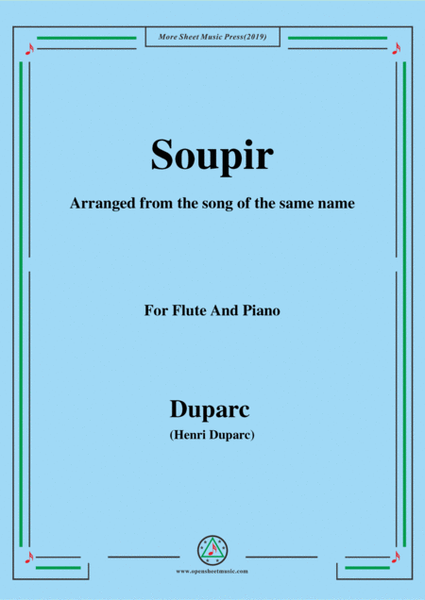 Duparc-Élégie,for Flute and Piano