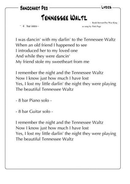Tennessee Waltz image number null