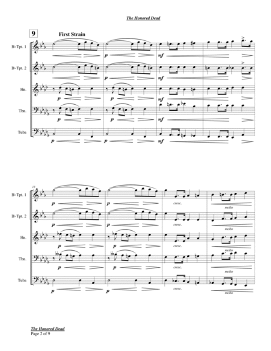The Honored Dead Chamber Music scores gallery preview page 4