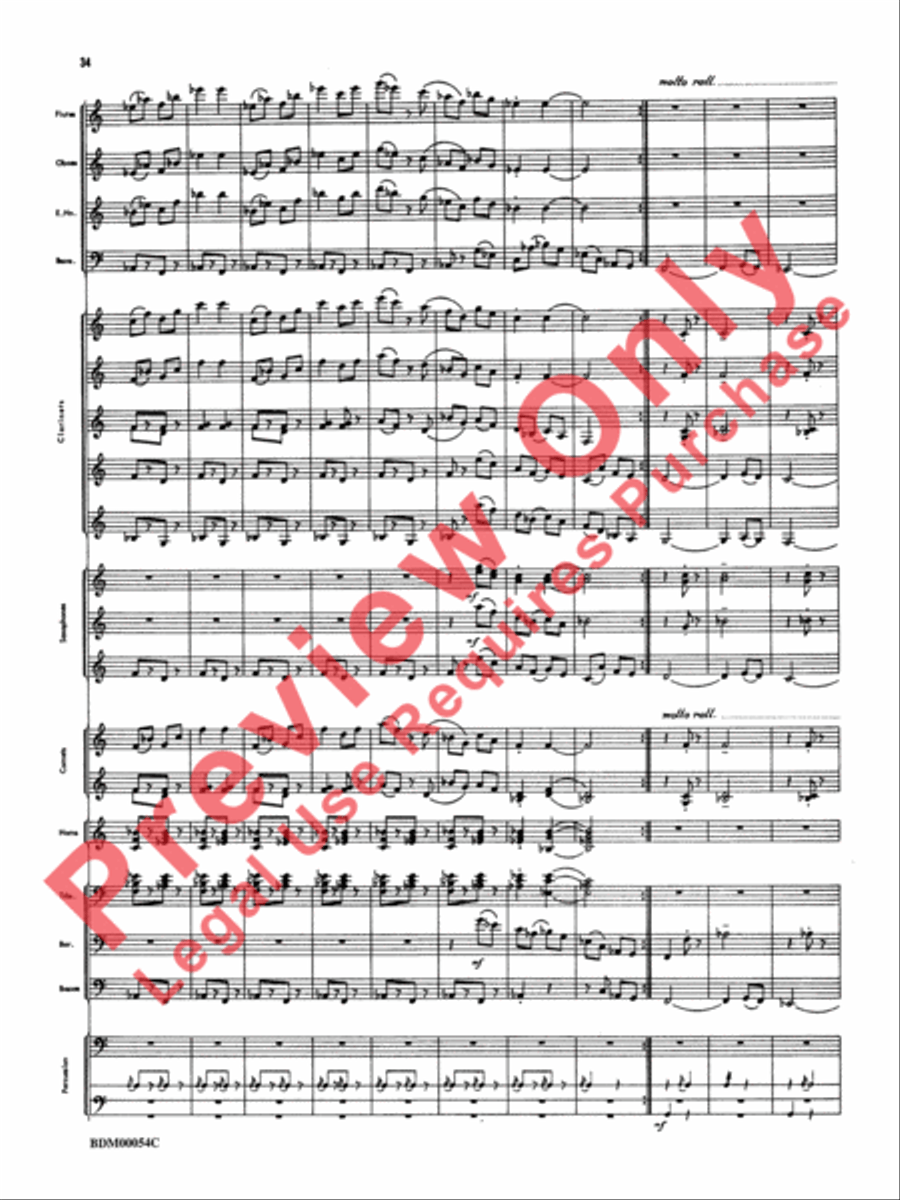Symphonic Suite Concert Band scores gallery preview page 37