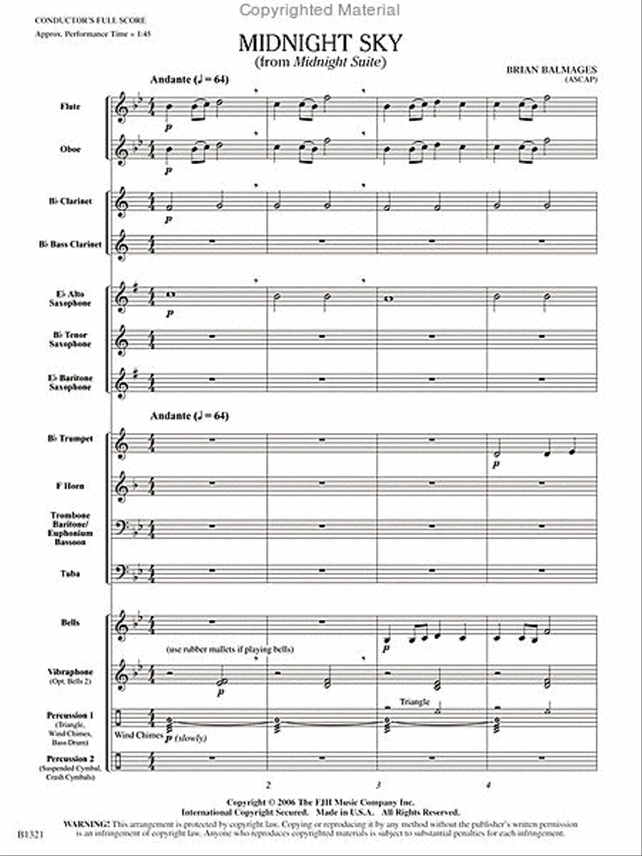 Midnight Sky Concert Band scores gallery preview page 2