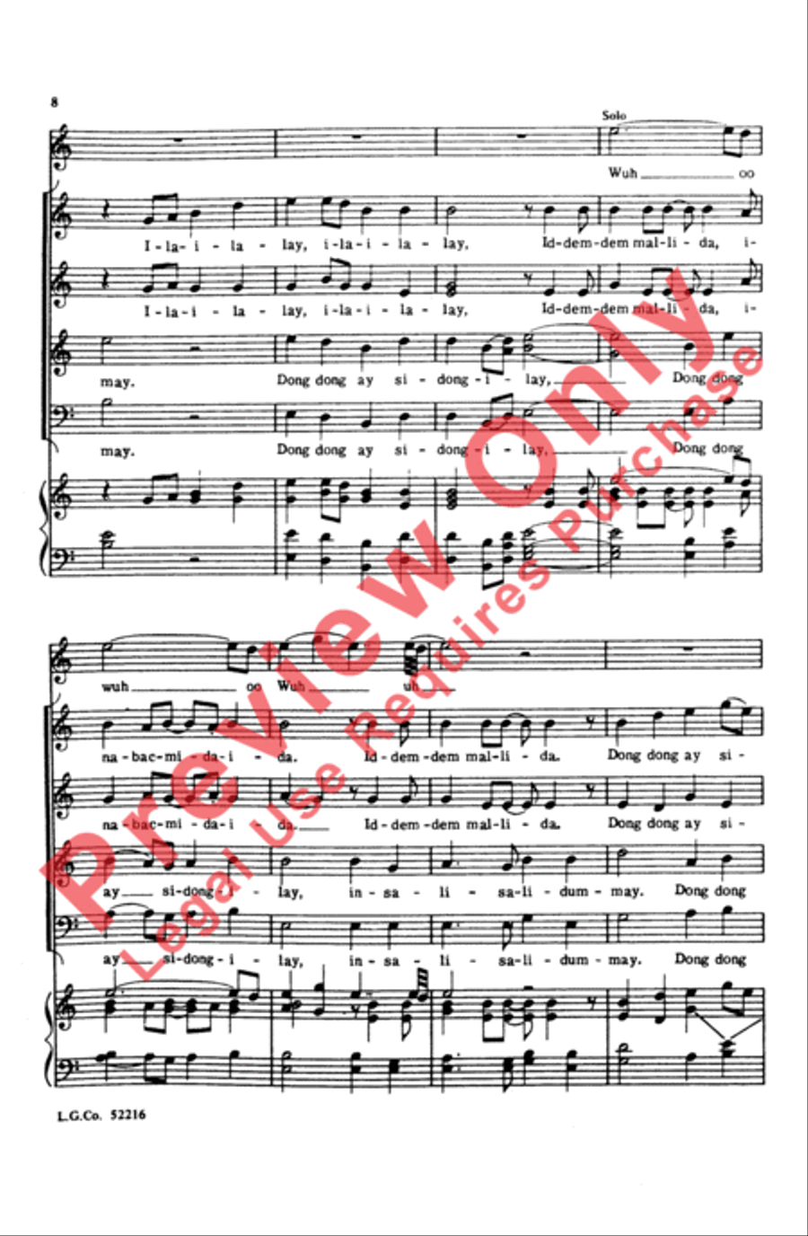 Iddem-dem Mallida 4-Part scores gallery preview page 8