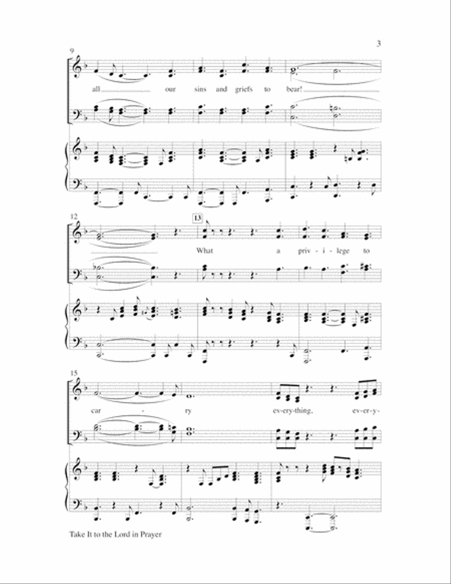 Take It to the Lord In Prayer Choir scores gallery preview page 3