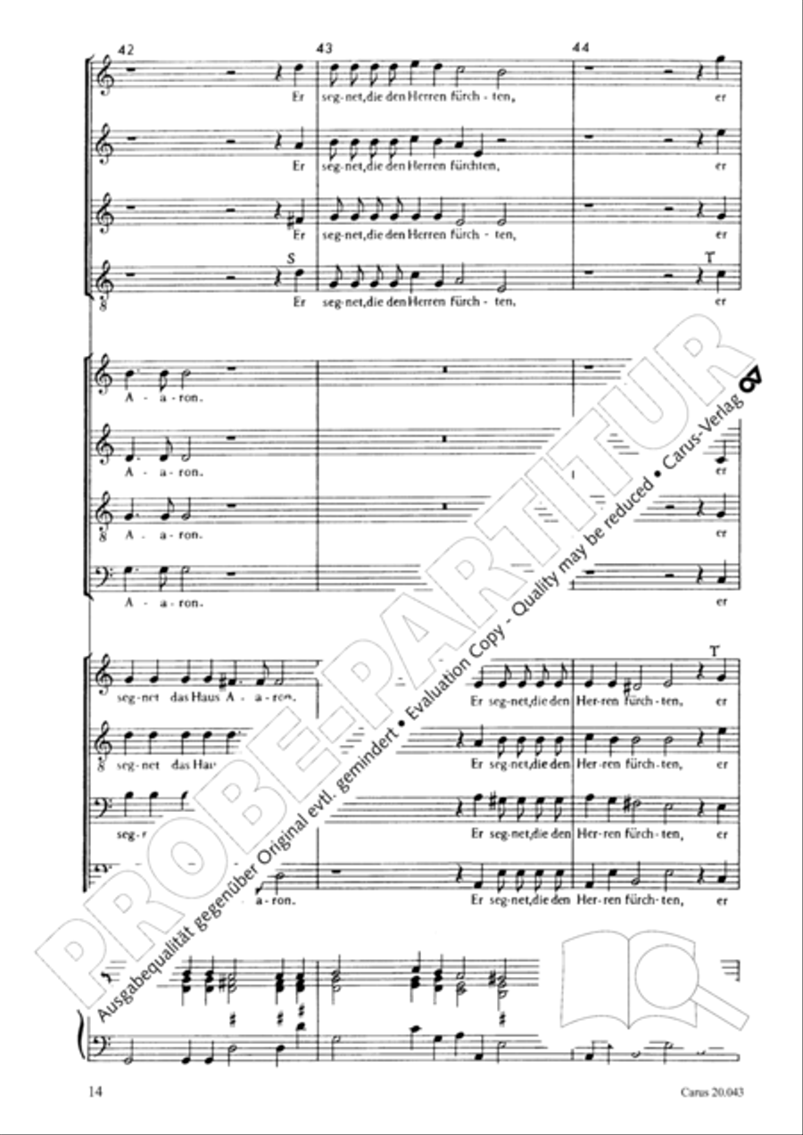 Nicht uns, Herr, sondern deinen Namen 4-Part scores gallery preview page 15