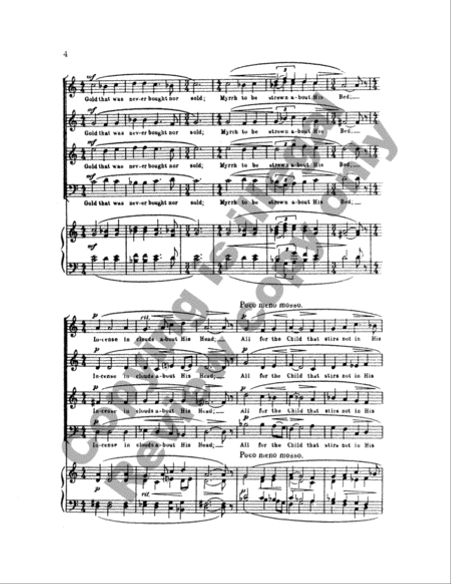 Three Carol-Anthems: Here is the Little Door 4-Part scores gallery preview page 8