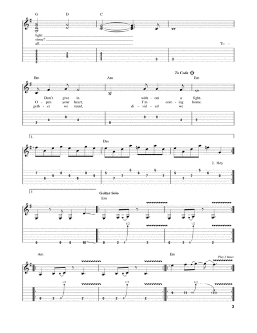 Hey You Hey You Acoustic Guitar scores gallery preview page 3