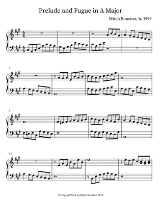 Prelude and Fugue in A Major