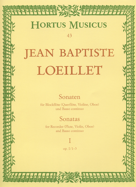 Sonatas for Recorder (Flute, Violin, Oboe) and Basso continuo, Volume I