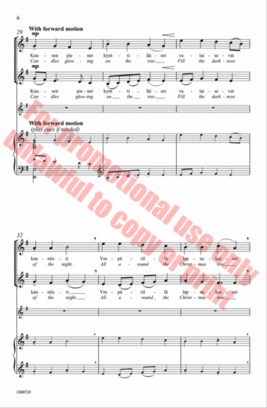 Joulupuu on rakenettu Choir scores gallery preview page 6