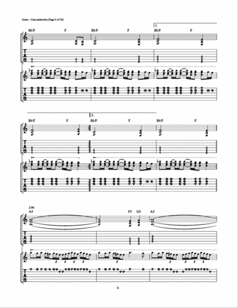 Carouselambra Electric Guitar scores gallery preview page 6