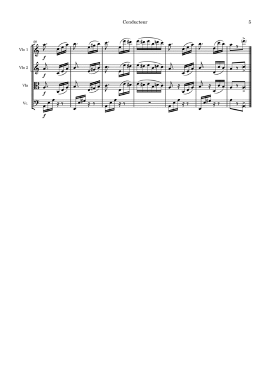 FÜR ELISE For String Quartet String Quartet scores gallery preview page 5
