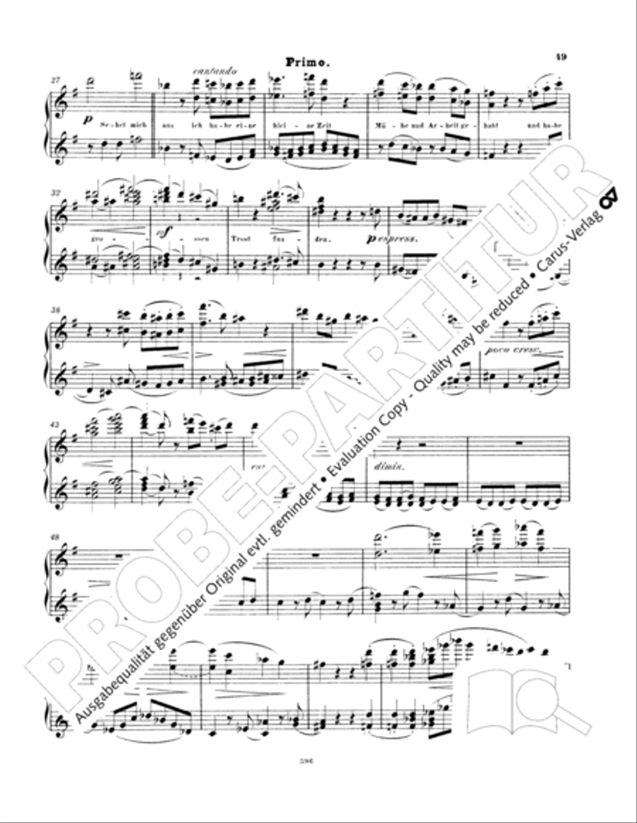 Ein Deutsches Requiem (German Requiem) Piano Duet scores gallery preview page 58