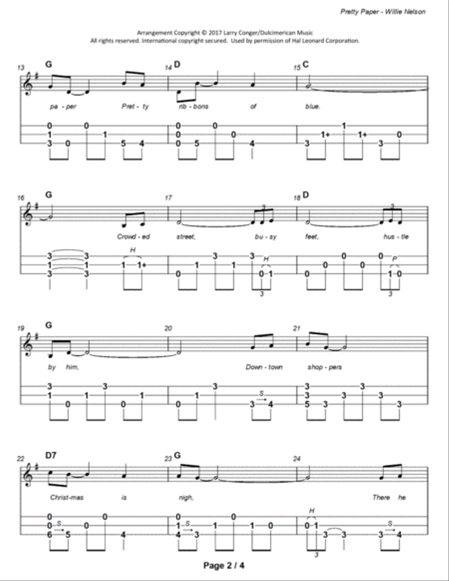 Pretty Paper Dulcimer scores gallery preview page 3