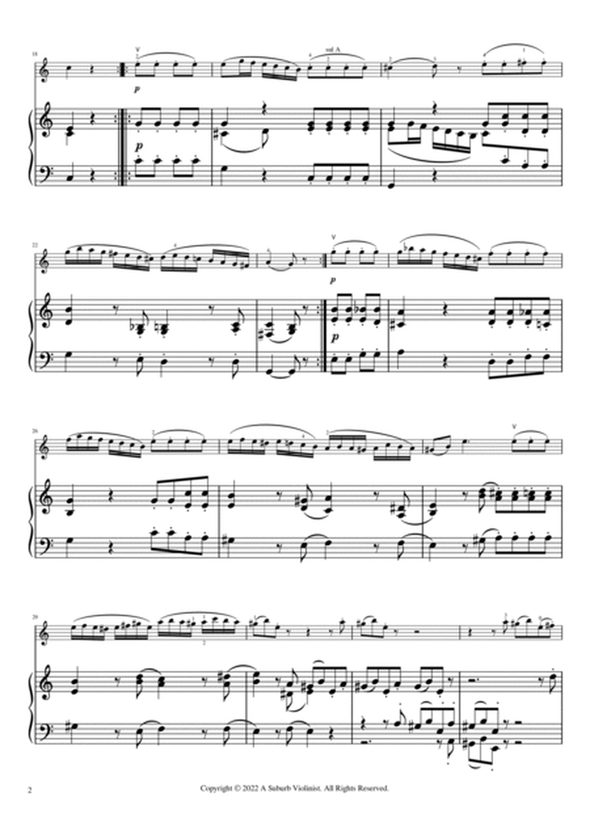 Romanze from Eine kleine Nachtmusik K. 525 for Violin and Piano