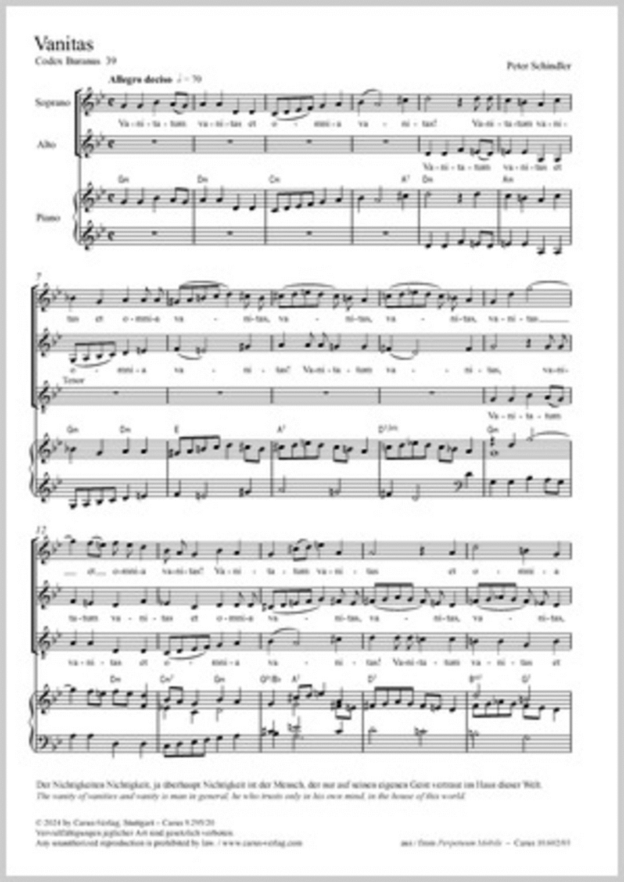 Vanitas 4-Part scores gallery preview page 1