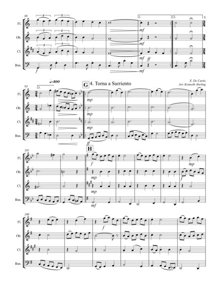 Italian Folksong Medley (for Woodwind Quartet) image number null