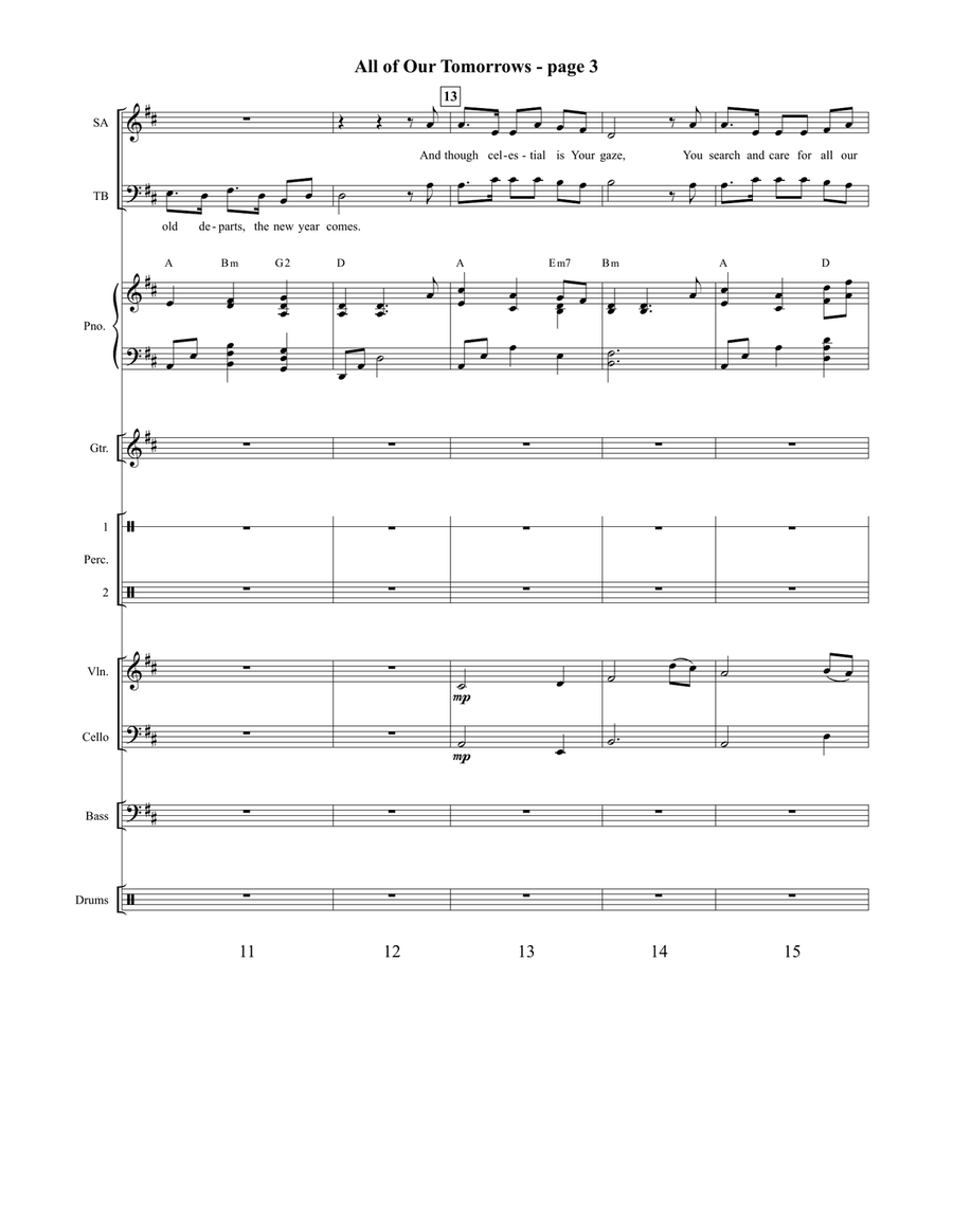 All of Our Tomorrows Orchestration 4-Part scores gallery preview page 4