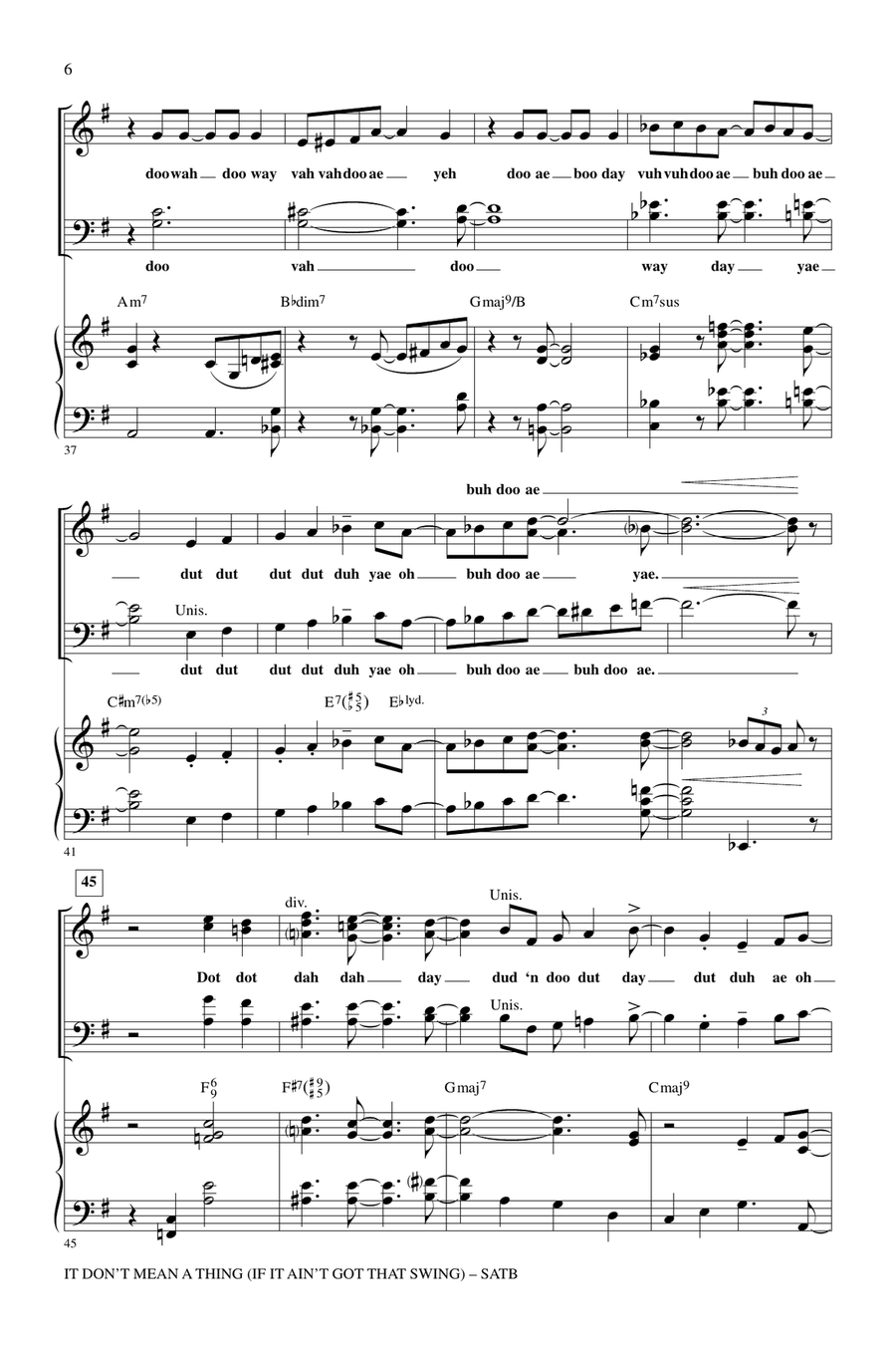 It Don't Mean A Thing (If It Ain't Got That Swing) 4-Part scores gallery preview page 4