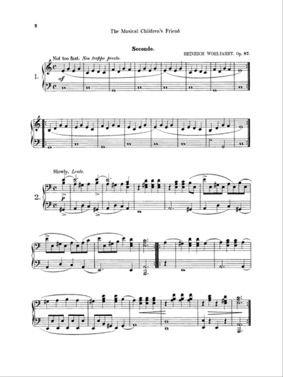 Easy Four Hand Pieces for Children, Op. 87