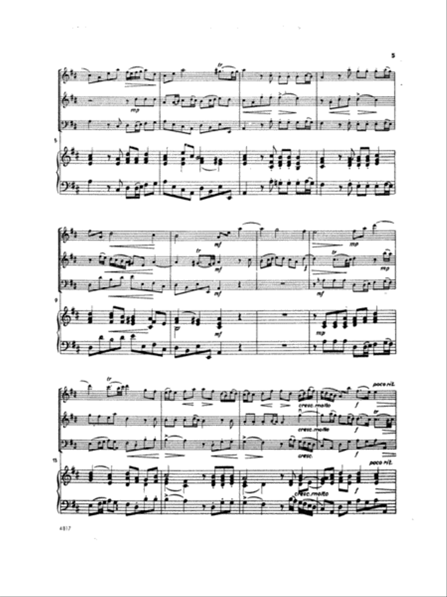 Quantz: Trio Sonata in D Major Part scores gallery preview page 5