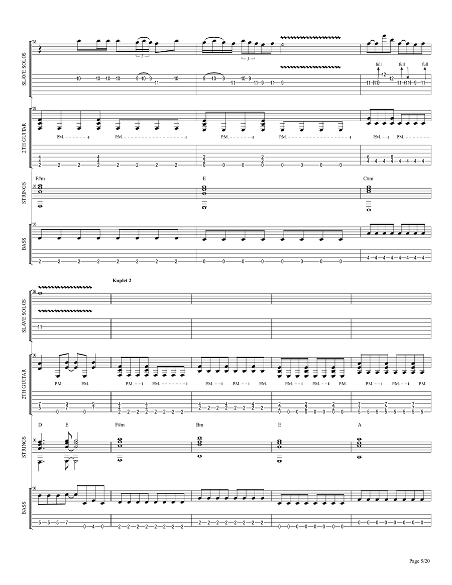 ШУШАНА/Shushana - Rock Cover Guitar Tablature scores gallery preview page 6