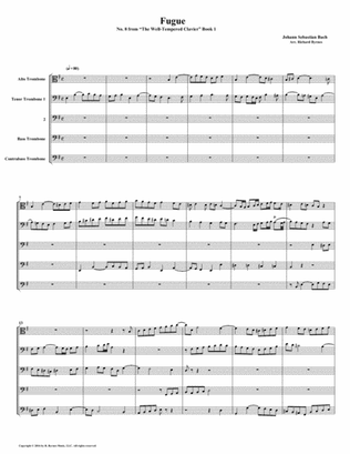 Fugue 08 from Well-Tempered Clavier, Book 1 (Trombone Quintet)