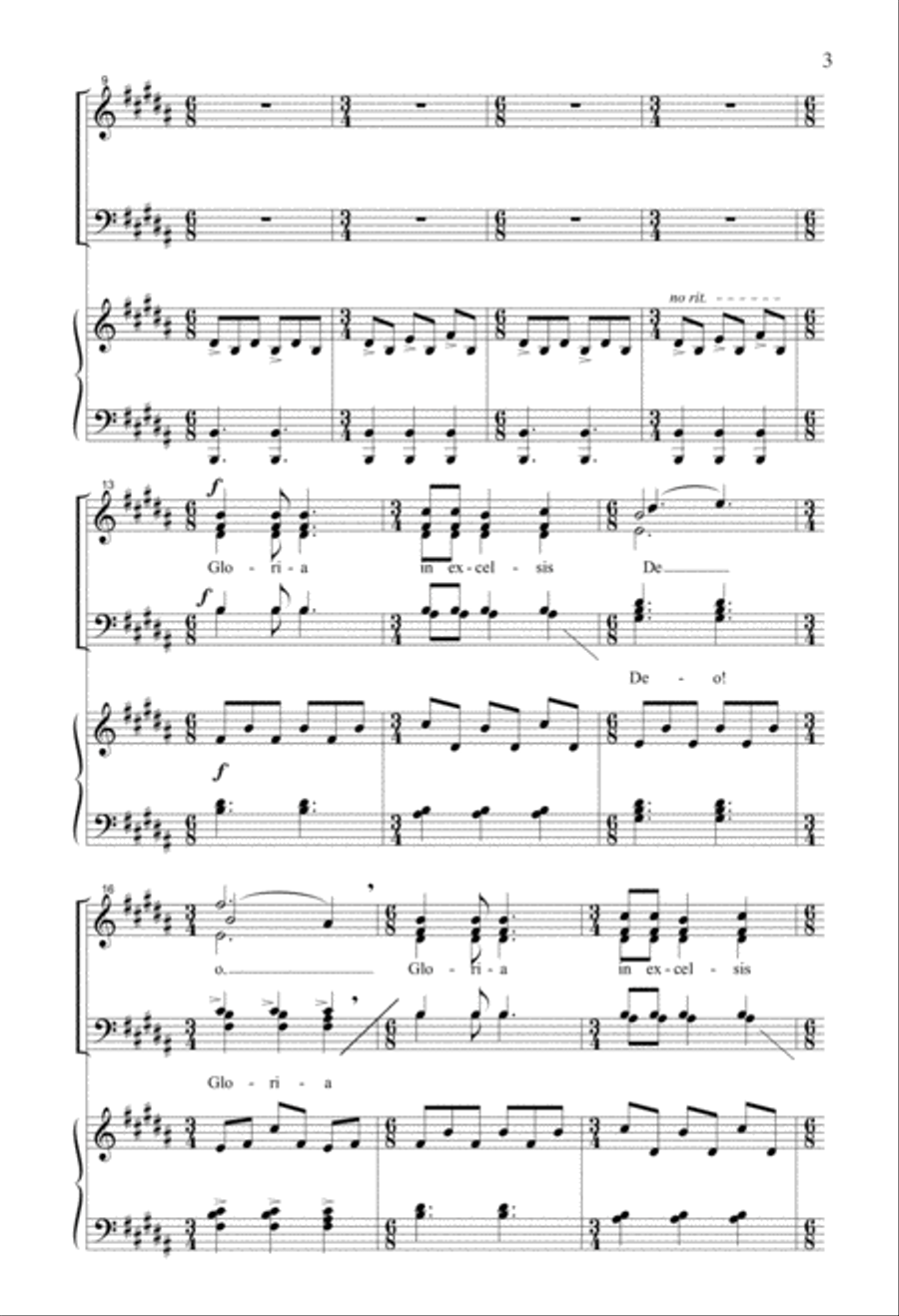 Gloria 4-Part scores gallery preview page 2