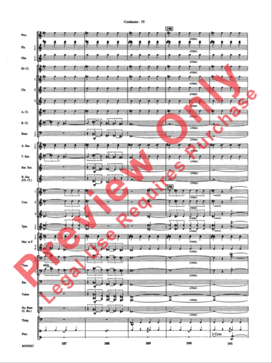 Symphony No. 3 for Band Concert Band scores gallery preview page 38