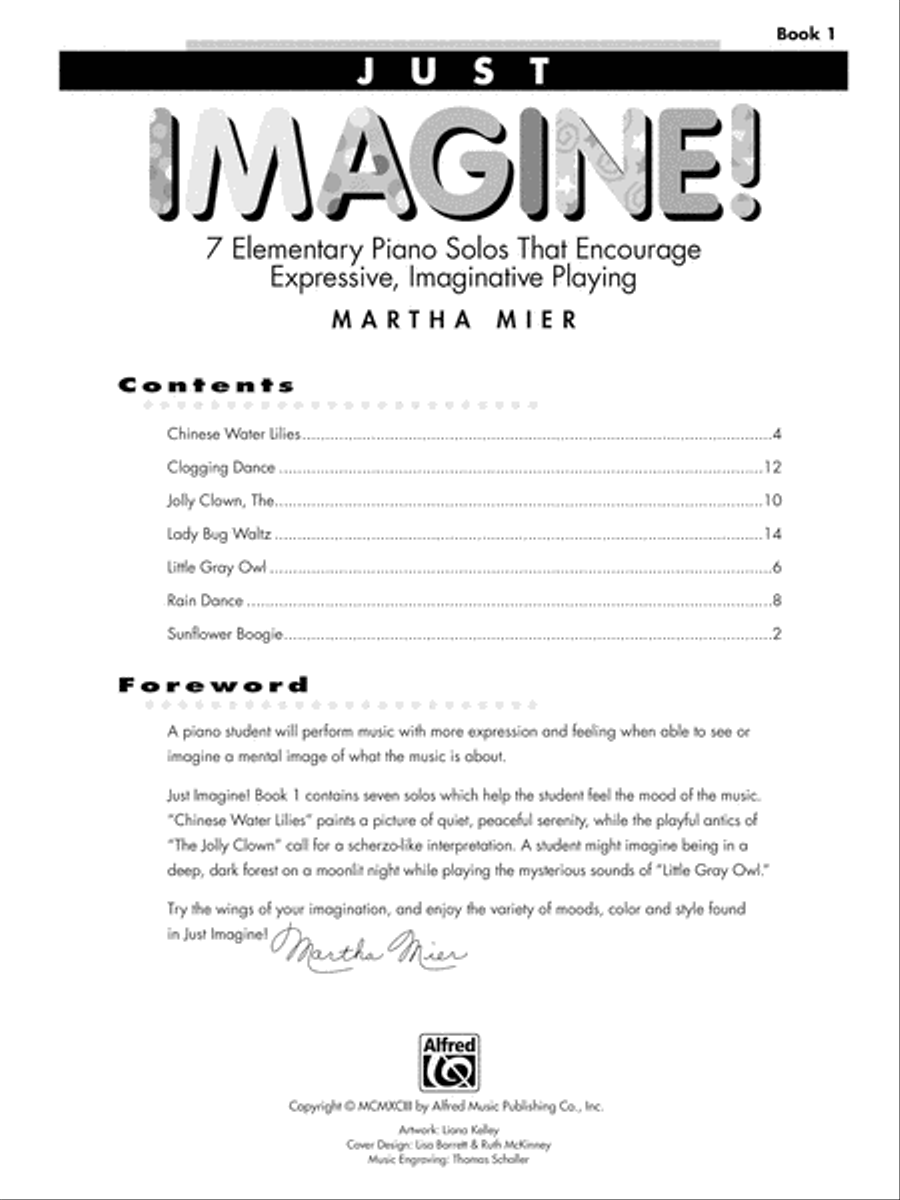 Just Imagine!, Book 1 Easy Piano scores gallery preview page 2