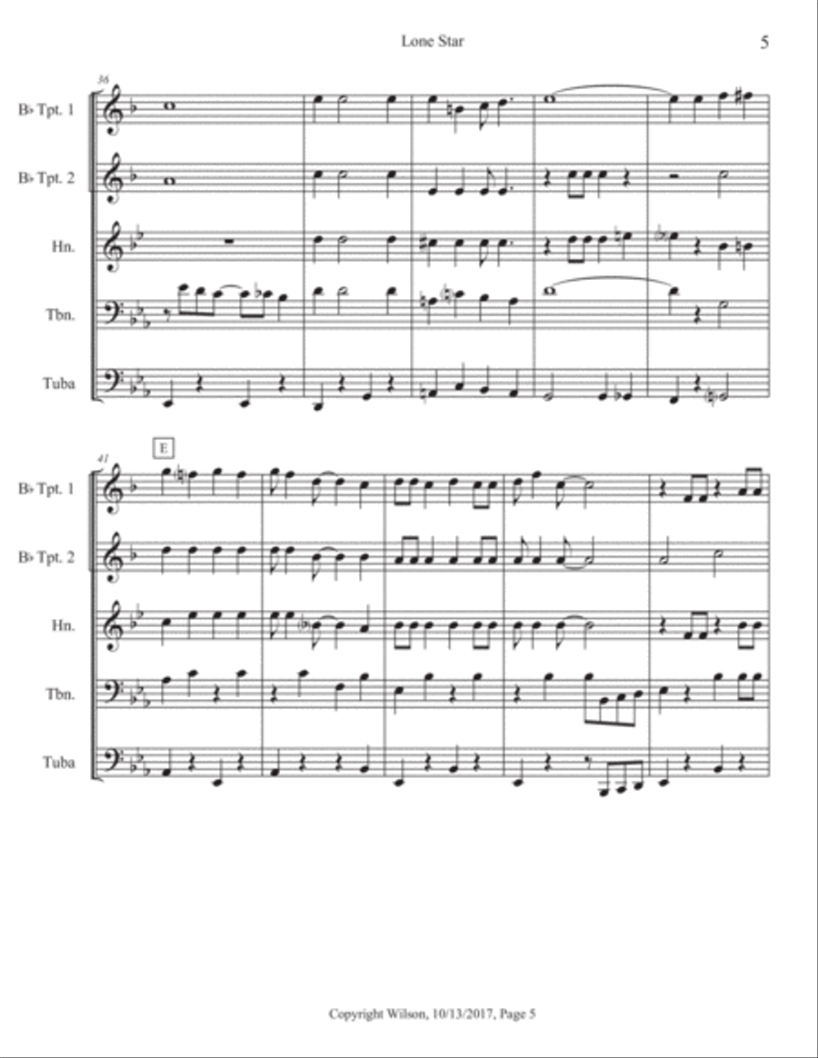Lone Star Brass Quintet scores gallery preview page 6