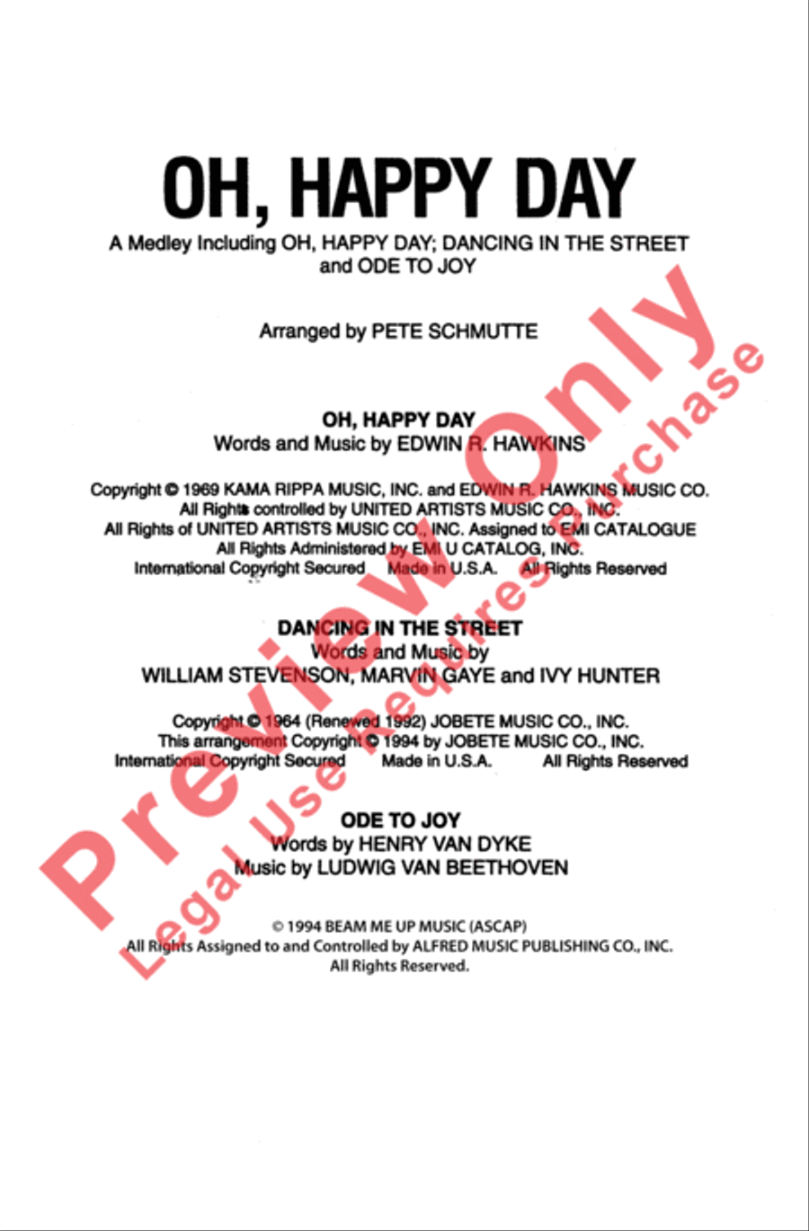 Oh, Happy Day 4-Part scores gallery preview page 2