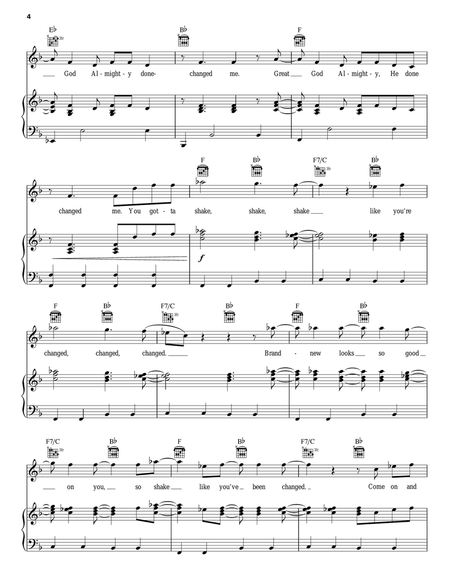 Shake Shake Piano, Vocal, Guitar scores gallery preview page 4