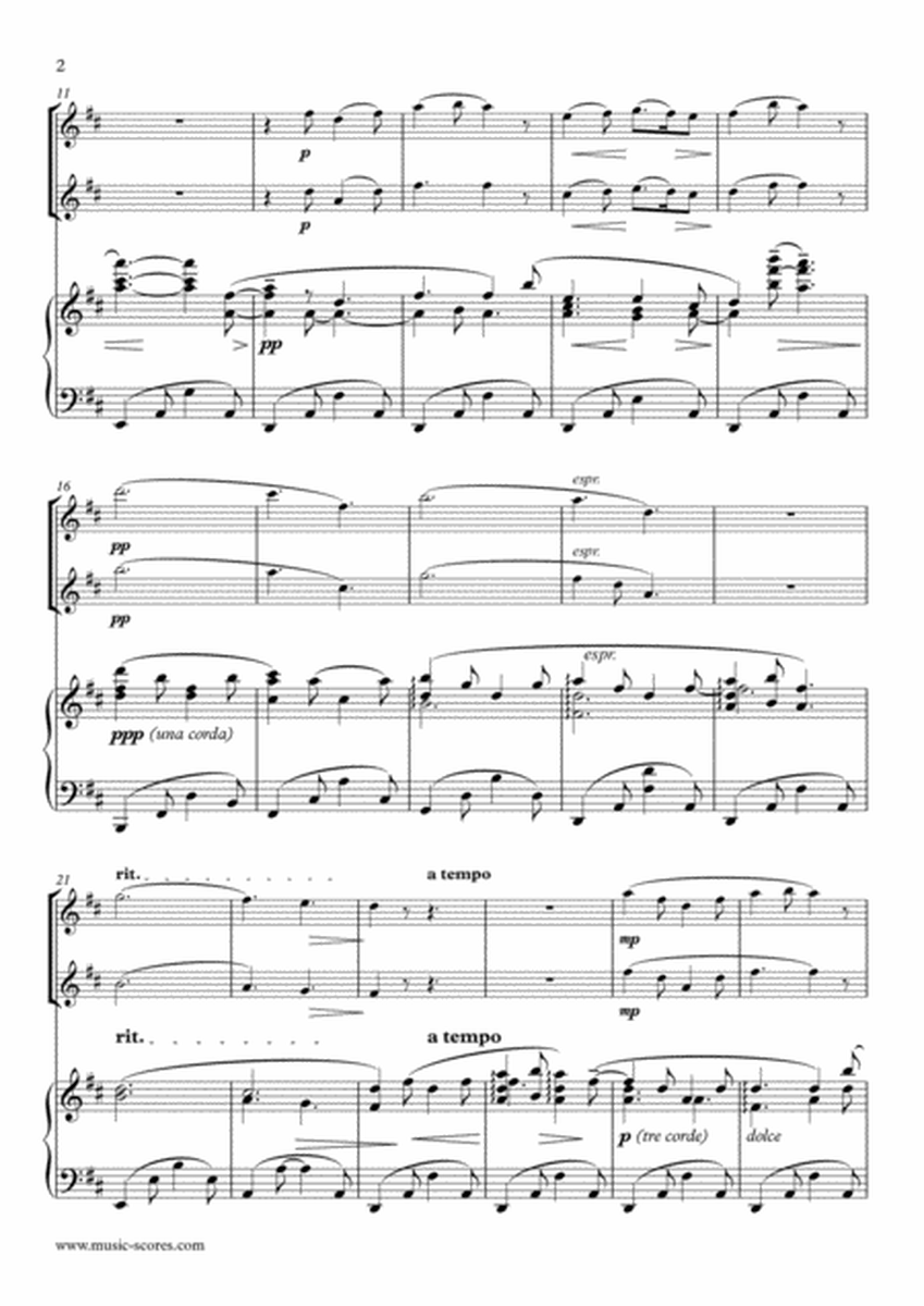 Mary's Lullaby, or Maria Wiegenlied - 2 Flutes and Piano image number null