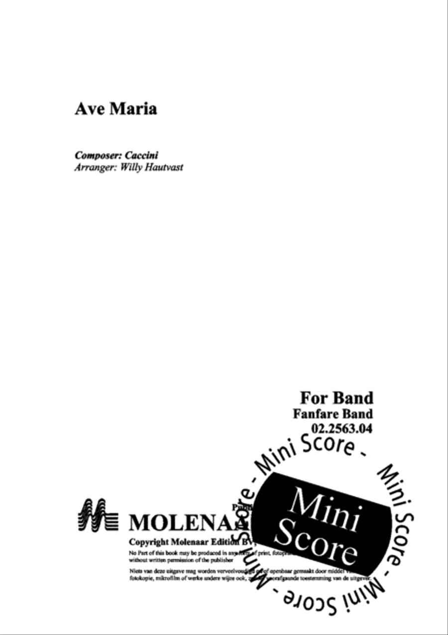 Ave Maria Fanfare Band scores gallery preview page 3
