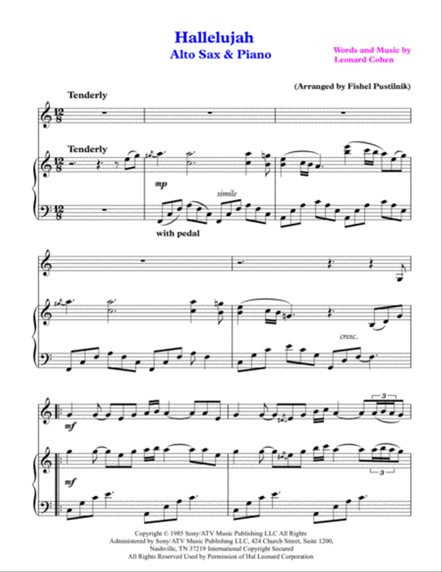 Hallelujah Small Ensemble scores gallery preview page 2