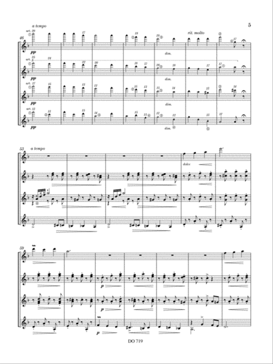 Córdoba, Op. 232 Guitar Ensemble scores gallery preview page 5