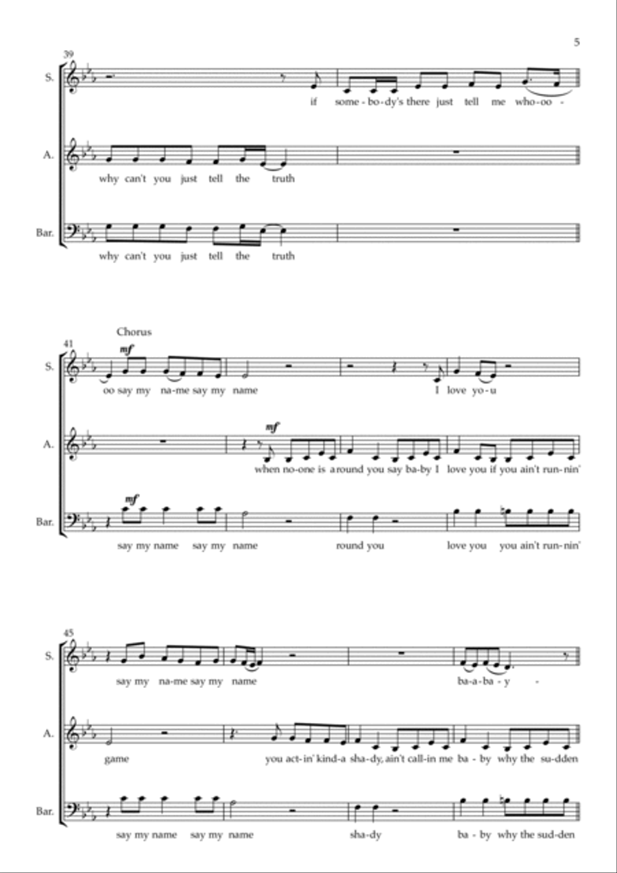 Say My Name 3-Part scores gallery preview page 5