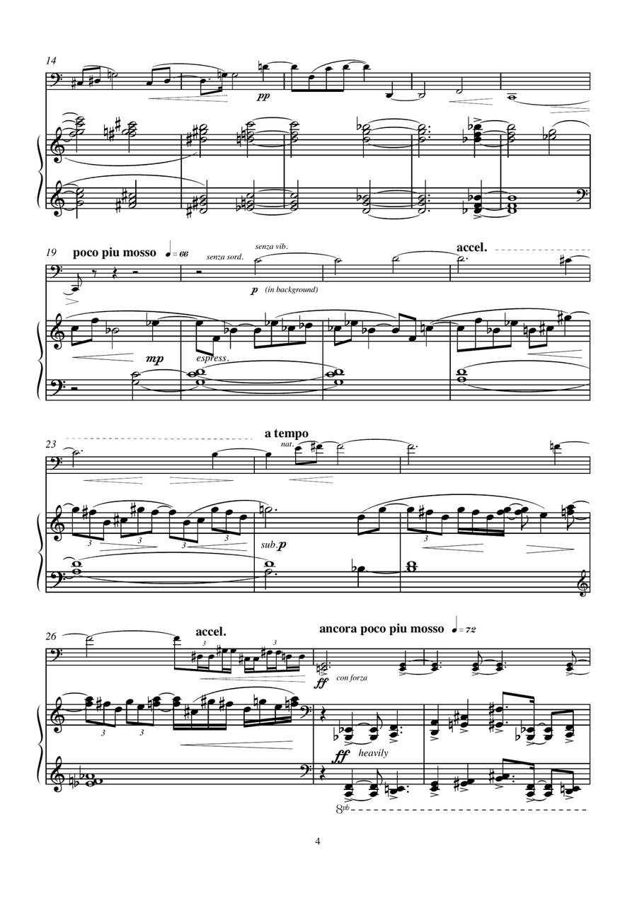 Winter Variations (cello and piano) Piano scores gallery preview page 3