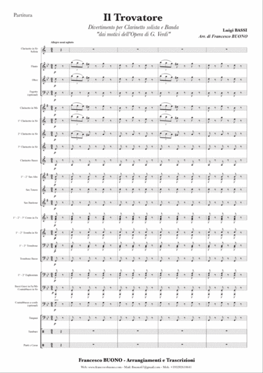 Il Trovatore - Divertimento for Clarinet 