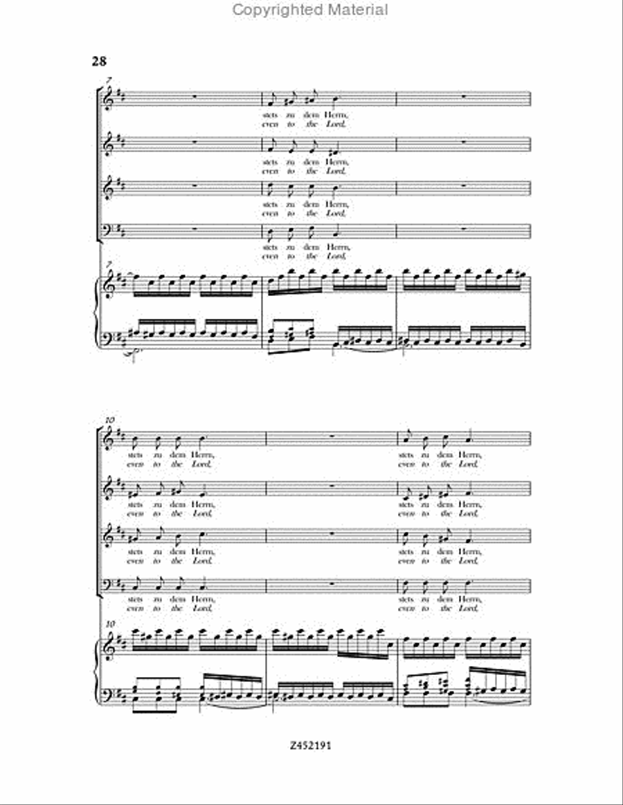 Nach dir, Herr, Verlanget Mich, BWV 150 Choir scores gallery preview page 28