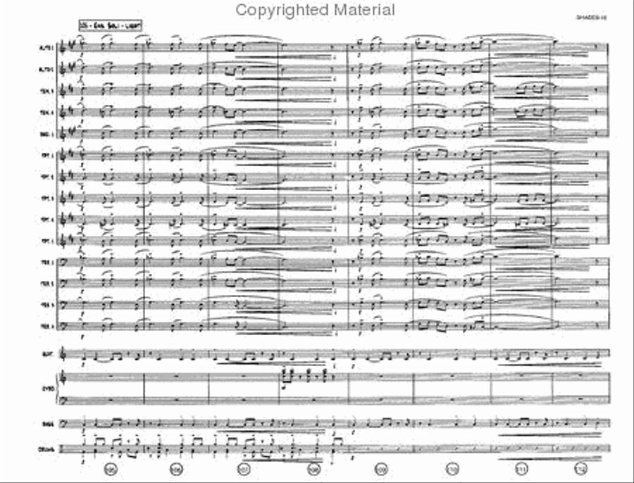 Shades On, Roof Down! Jazz Ensemble scores gallery preview page 15