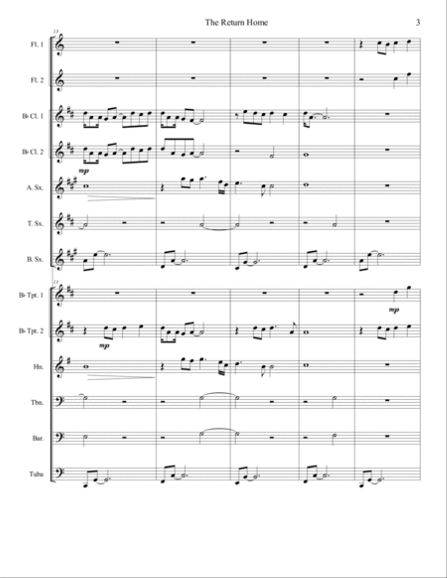 The Return Home The Return Home Concert Band scores gallery preview page 3
