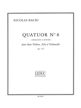 Book cover for Quatuor N 8 ''omaggio A Haydn'', Op. 112 (23') Pour 2 Violons, Alto Et Violonc