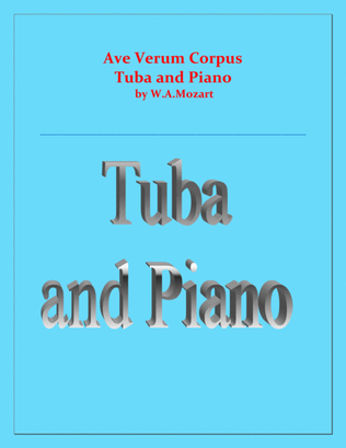 Book cover for Ave Verum Corpus - Tuba and Piano - Intermediate level