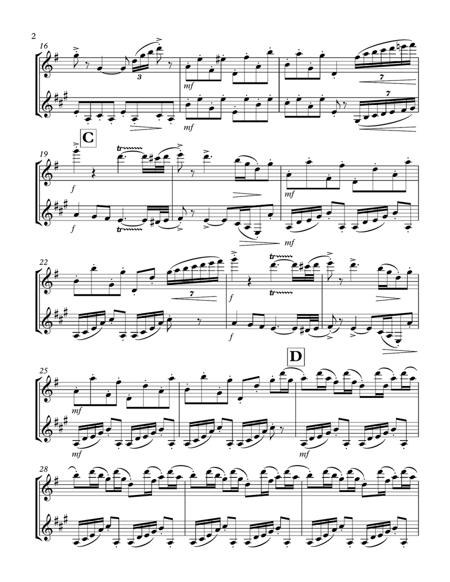Chinese Dance (Nutcracker Suite): Flute & Clarinet Duet Woodwind Duet scores gallery preview page 2